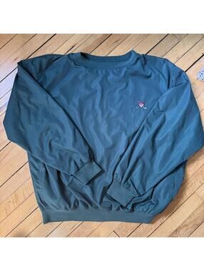 Vintage Polo Golf Ralph Lauren Crest Windbreaker Pullover XL Green Y2K Golf Core